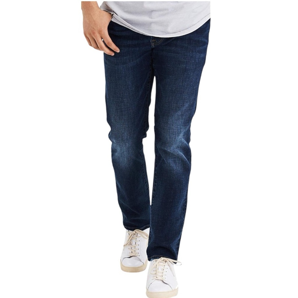 American Eagle Mens Flex Original Straight Legged Jeans  Dark Wash 34x36